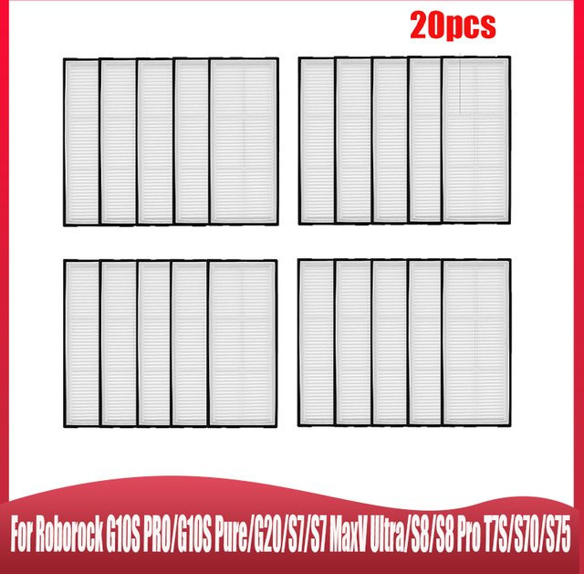 Roborock HEPA Filter Ersatzteil in Weiß für G10S PRO, G10S Pure, G20, S7, S7 MaxV Ultra, S8, S8 Pro Ultra, T7S, S70 und S75 Saugroboter - Bild 1
