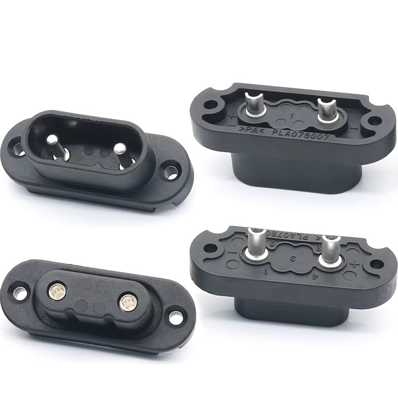 CEYYOR QC2+0 Runder Elektrostecker und Lithium-Buchse in Schwarz, Wasserdichter 500V Energieanschluss für Skateboards und Fahrräder - Bild 3