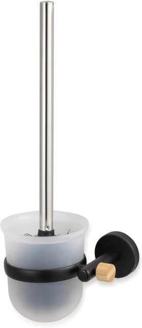 MSV WC-Garnitur Iana Schwarz B/T/H: 15 x 10,2 x 36 cm - Bild 1