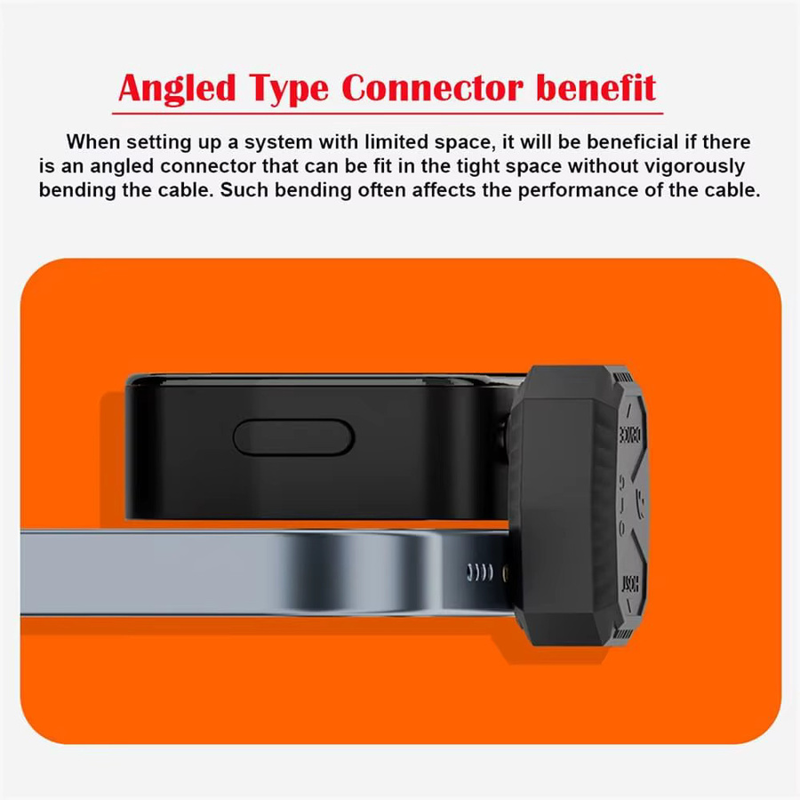 JoniSerl 2-in-1 USB-C OTG Konverter in Schwarz mit PD-Stromversorgung und 480 Mbit/s Datenübertragung, abgewinkelter U-förmiger USB-C auf USB-C Adapter - Bild 4
