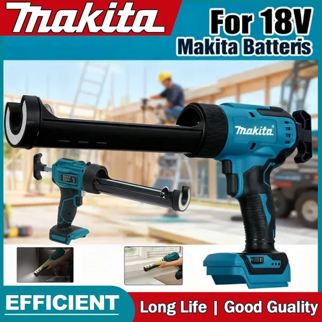 Kabellose elektrische Glasklebepistole von Makita in Blau für Glas, Fenster und Zementglas - Bild 1