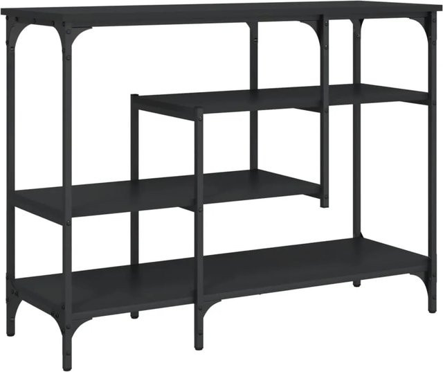 vidaXL Konsolentisch mit Ablagen in Schwarz im industriellen Stil, B/T/H: 100 x 35 x 75 cm - Bild 1