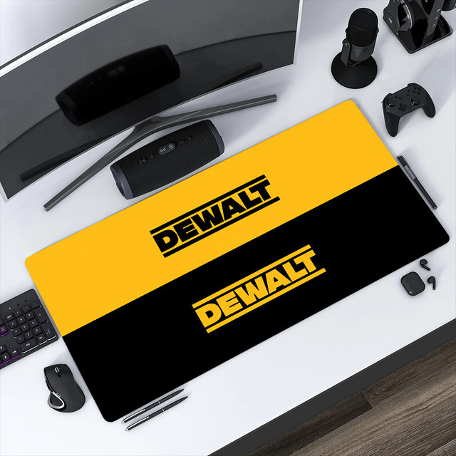 DEWALT Mauspad Lockedge in Gelb, rutschfeste Schreibunterlage für Gaming und Büro - Bild 1