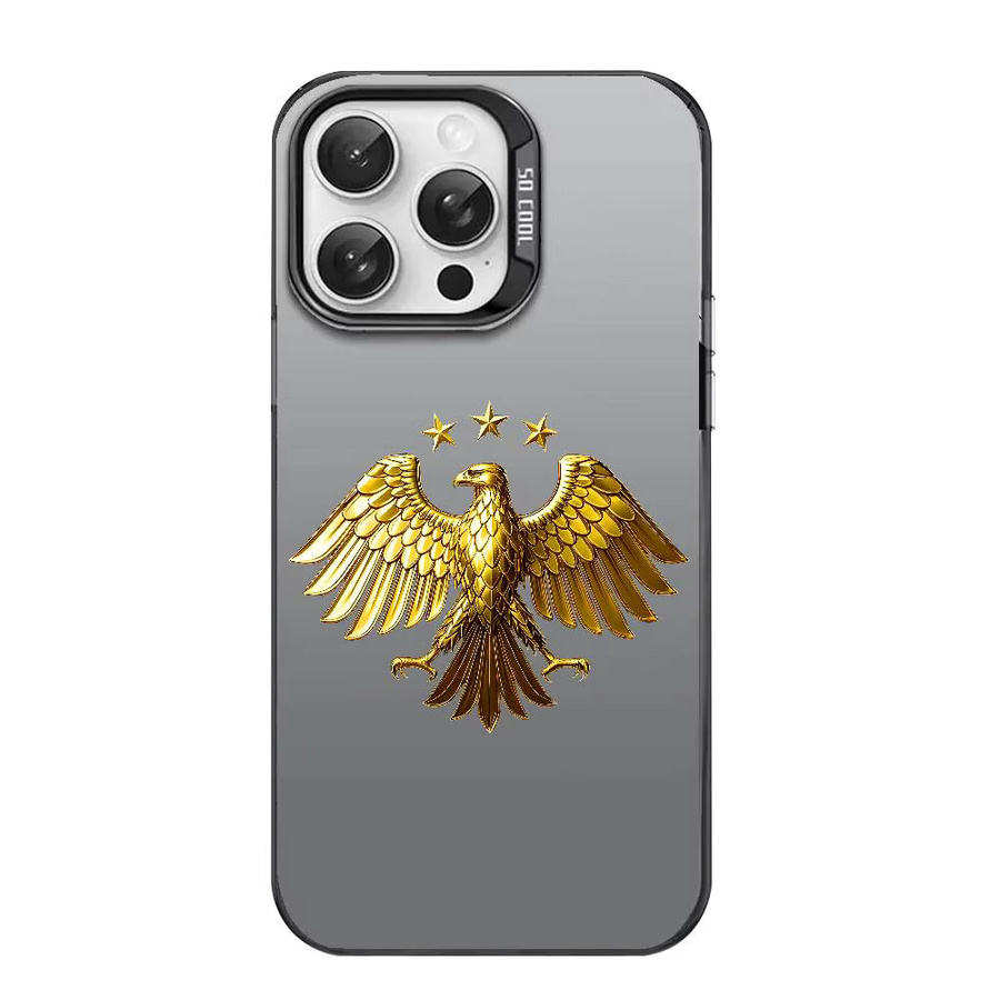 Eagle Handyhülle im syrisch-arabischen Design für iPhone 11 bis iPhone 17 Pro Max, mehrfarbig, matt mit Laser-Effekt und metallischem Aurora-Finish - Bild 4