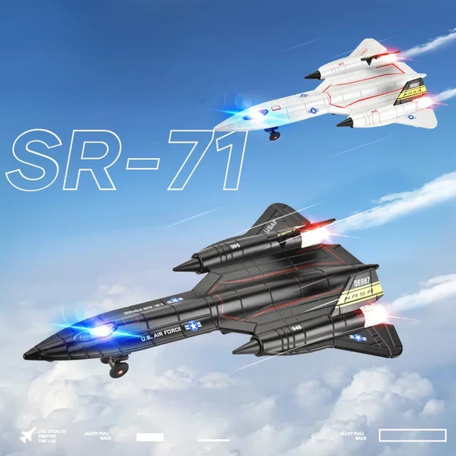 SR-71 Blackbird Amerikanisches Aufklärungsflugzeug, Modellflugzeug, mit Licht und Ton - Bild 1