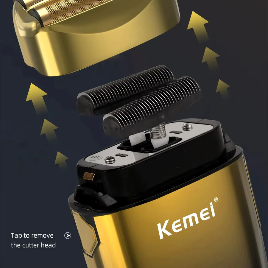 Kemei TX10 Elektrorasierer, Gold, Herren - Bild 2