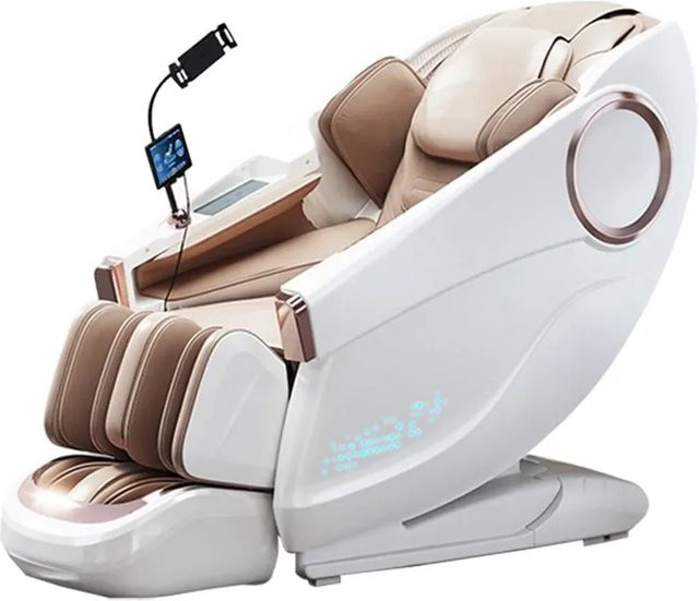 360Home Massagesessel mit Zero Gravity, SL-Track, Heizung, Thai Stretch und Bluetooth Musik in Weiß - Bild 1