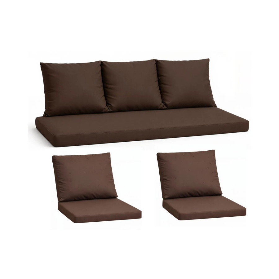 Setgarden Komfort Set Gartenloungekissen für Technorattan-Möbel, 1-teilig, Braun, B: 140 cm, T: 50 cm - Bild 2