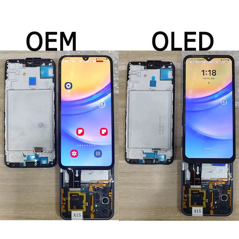 Samsung AMOLED Display mit Touchscreen Digitizer Montage für Samsung Galaxy A15 4G und 5G in Schwarz - Bild 4