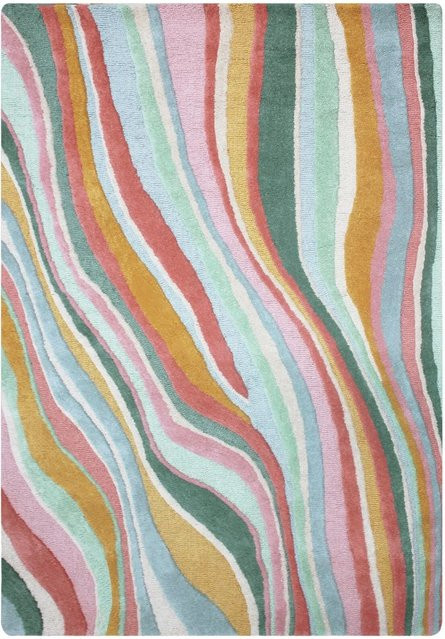 Flair Rugs Wollteppich Abstract Flow Mehrfarbig B: 120 cm, T: 170 cm - Bild 1