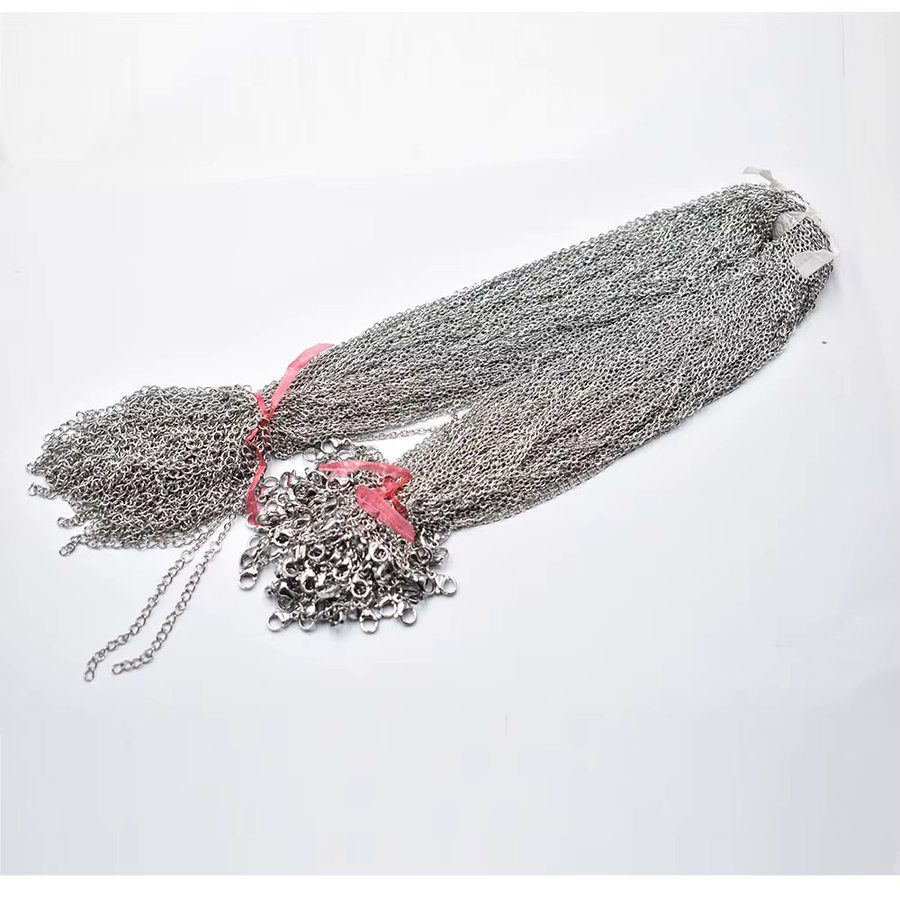 Halskette Seilkette Edelstahl, Karabinerverschluss, Unisex - Bild 1