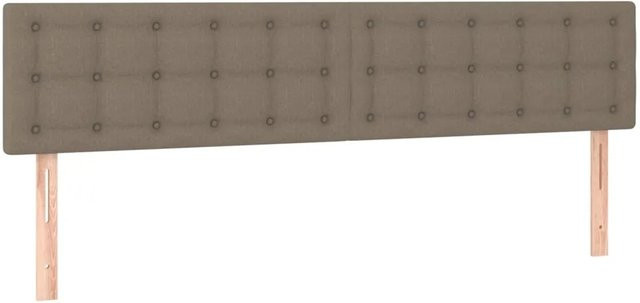 vidaXL LED Kopfteil in Taupe mit USB-Ladeport und integrierter Beleuchtung, Breite: 180 cm, Tiefe: 5 cm, Höhe: 78-88 cm - Bild 1