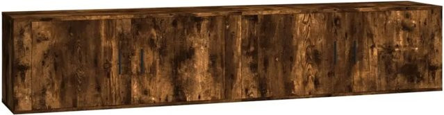 vidaXL TV-Wandschränke Set aus 2 Stück in Räuchereiche, klassisches Design für dein Wohnzimmer, B/H/T: 100 x 34,5 x 40 cm - Bild 1