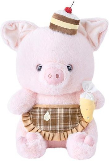 Yiran Health & Beauty Cartoon Koch Rosa Schwein Plüschtier, 15cm - Bild 1