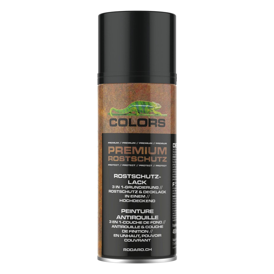 COLORS 3in1 Rostschutzlack Spraydose Schwarz Glanz für Metall - Bild 2