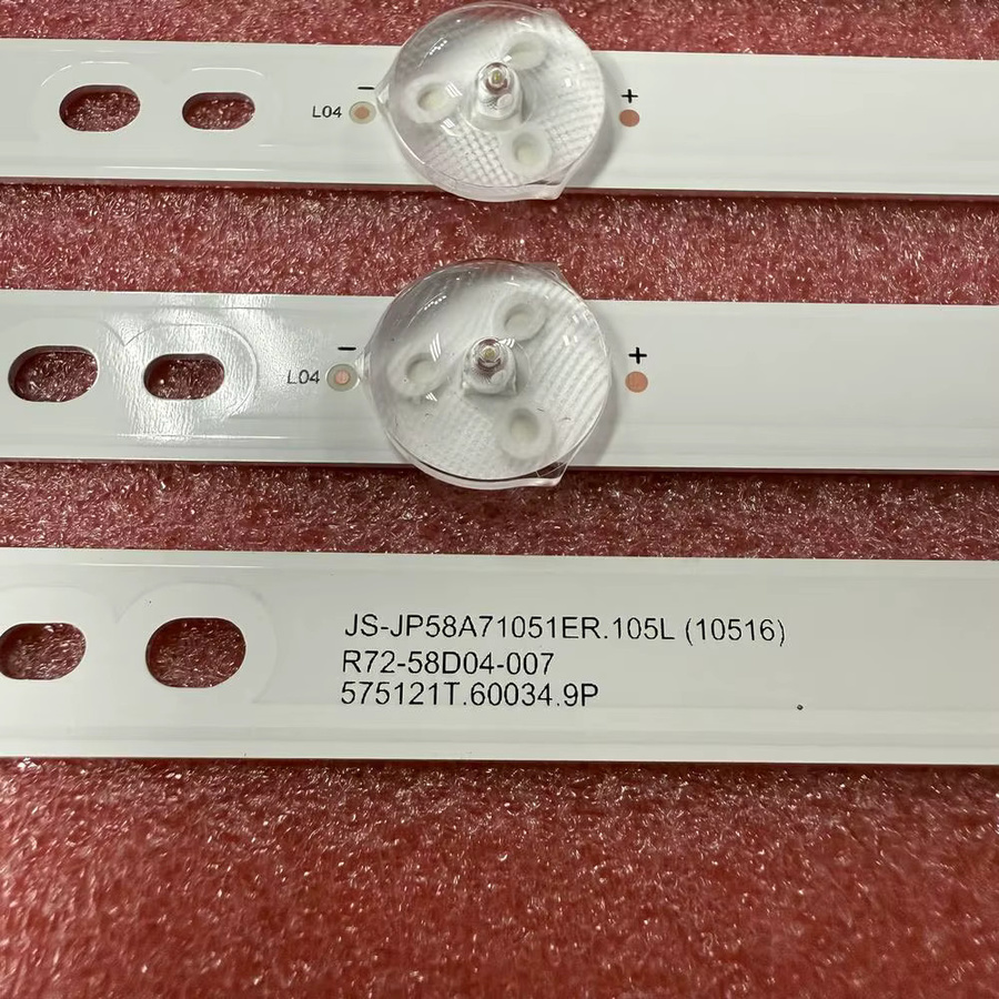 9er Set LED-Hintergrundbeleuchtungsstreifen in Weiß für Evl 58evls4 Hyundai Hyled5808W4Km Hyled5808 JS-JP58A71051ER.105L R72-58D04-007 - Bild 2
