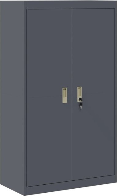 Set aus 2 vidaXL Aufbewahrungsschränken aus Stahl in Anthrazit im Industrie-Style, B/T/H: 80 x 40 x 140 cm - Bild 1