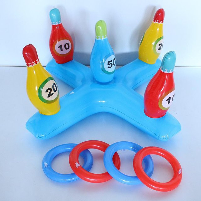 Kidsly Aufblasbarer Ring Wurfring Spielset, Blau, ab 3 Jahre - Bild 1