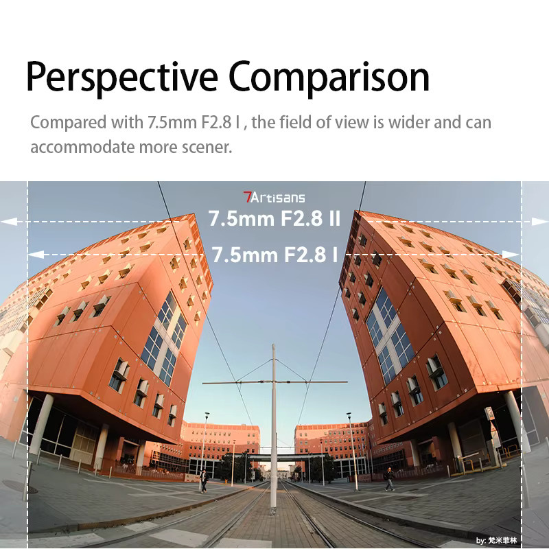 7artisans Mark II Ultraweitwinkel-Fisheye-Handobjektiv 7,5 mm F2,8 Schwarz für Sony E, Fuji XF, Nikon Z, Micro Four Thirds, Canon EOS-M und Canon RF - Bild 3