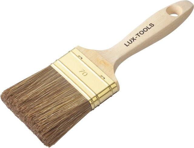 LUX-TOOLS Flachpinsel Lasur für Holz und Metall, Breite: 70 mm - Bild 1