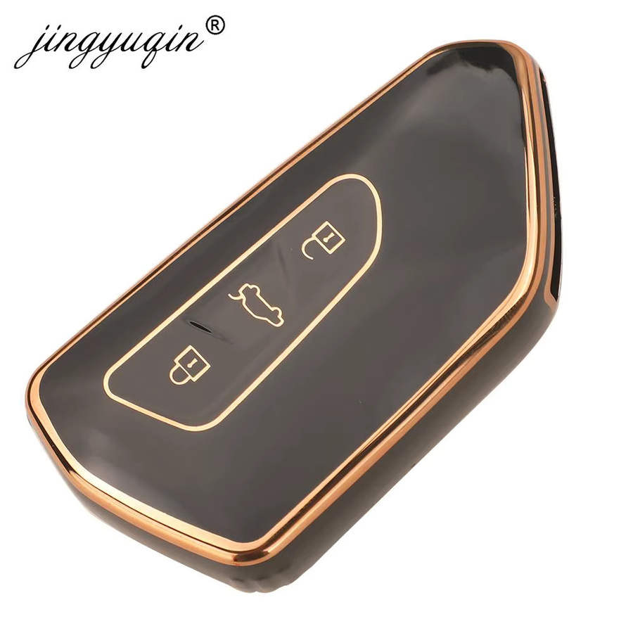 Jingyuqin TPU-Autoschlüsselhülle in Grün für VW Golf 8 MK8, ID3, ID4, Cupra, Skoda Octavia A8 und SEAT Leon MK4, Formentor, Tarraco - Bild 2