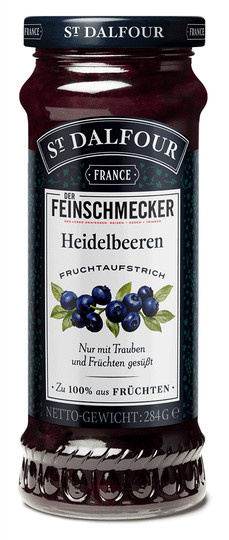 St. Dalfour Konfitüre Heidelbeeren Feinschmecker Edition 284 g - Bild 1