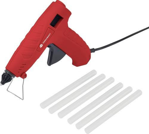 TOOLCRAFT TC-HKP-11 Heißklebepistole in Rot mit 25W und 11mm Klebestabstärke