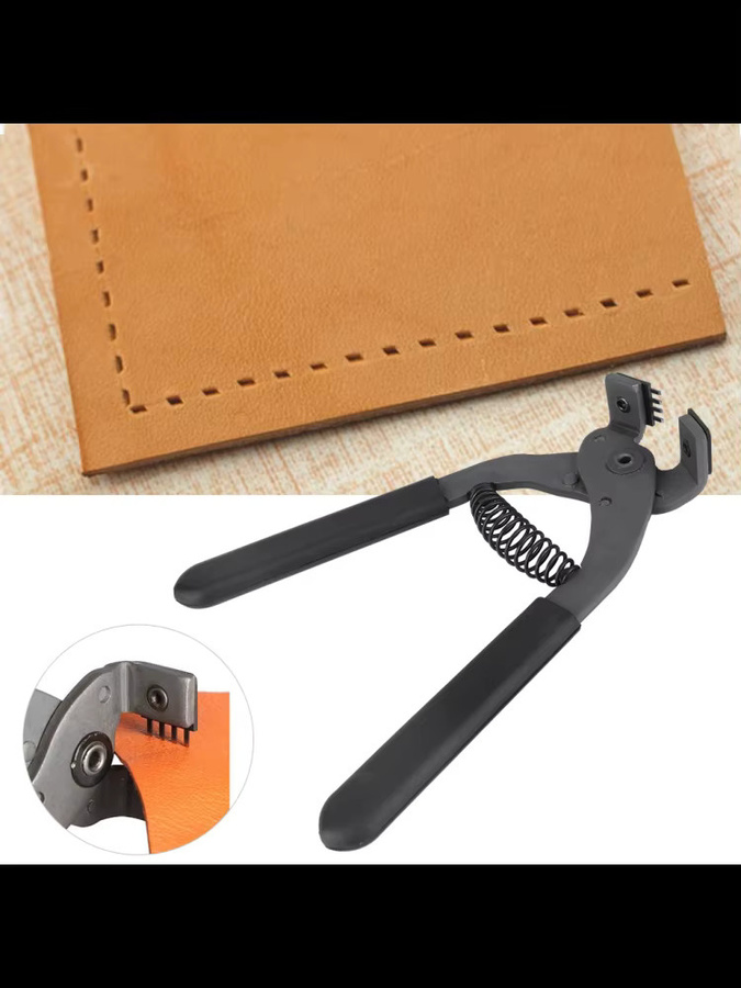 DOACT Locher aus Kohlenstoffstahl für Lederhandwerk, geräuschlose Zange mit 4 mm Lochung, Breite: 17 cm - Bild 6