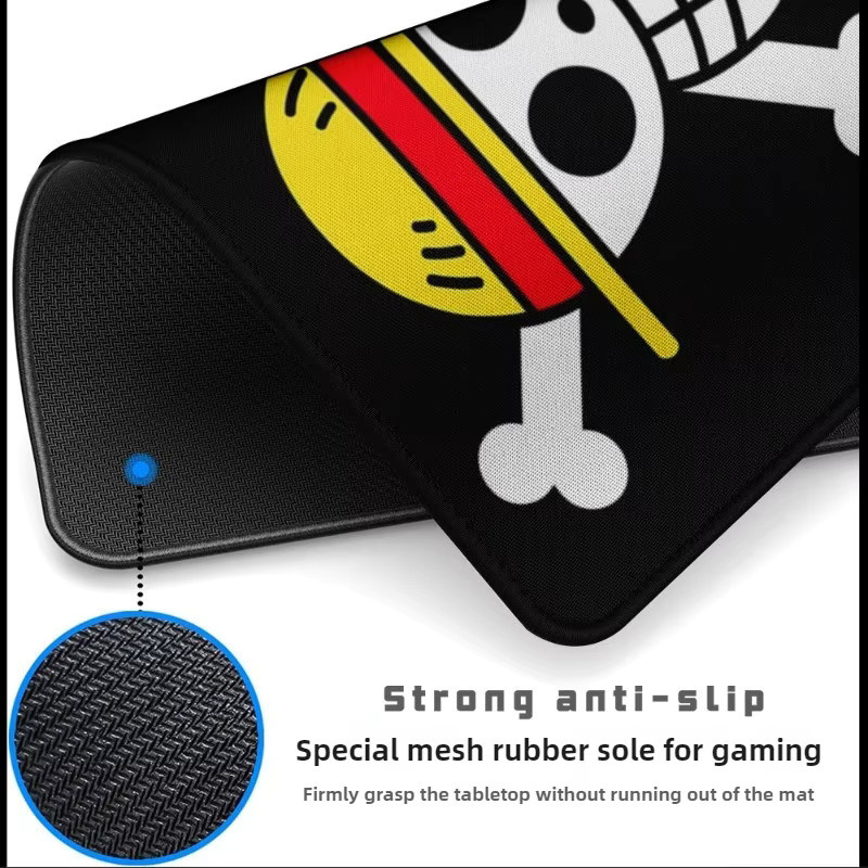Bandai One Piece Anime Mauspad in Schwarz – Kawaii Gaming Schreibtischunterlage für Tastatur und Laptop - Bild 5