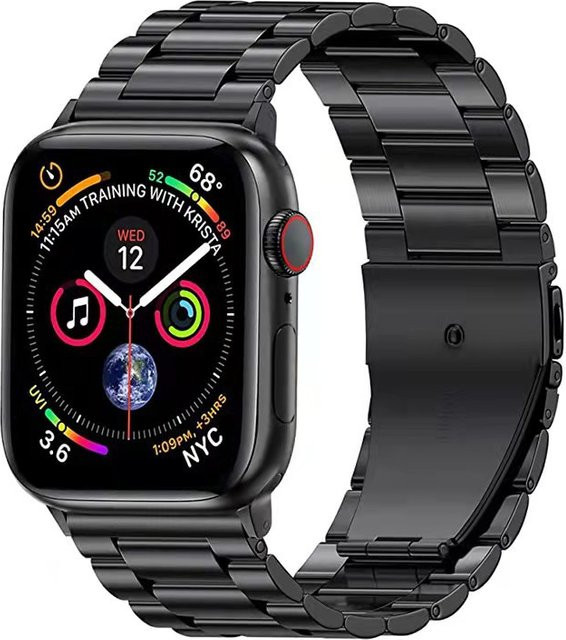 jansin Uhrenarmband Edelstahl, Schwarz, Unisex - Bild 1
