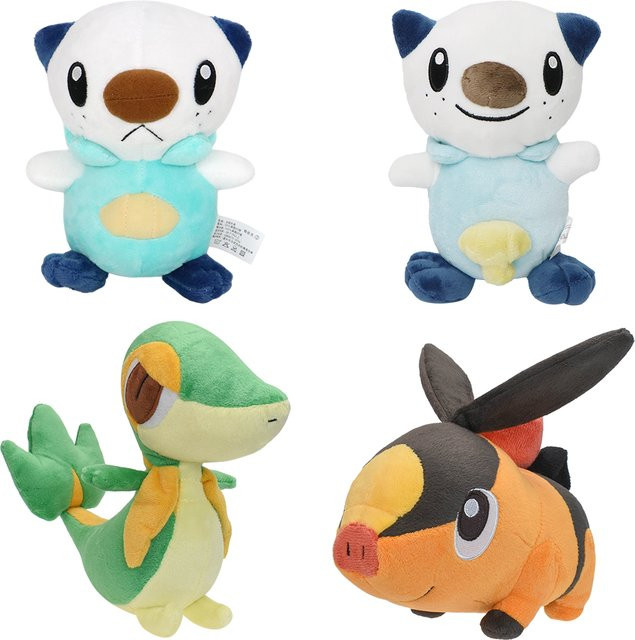 TAKARA TOMY Pokémon Tepig Snivy Oshawott Stoffpuppe, Plüsch - Bild 1