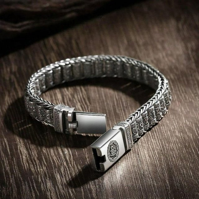 Herrenarmband MTMA, Edelstahl, silber, Vintage - Bild 1