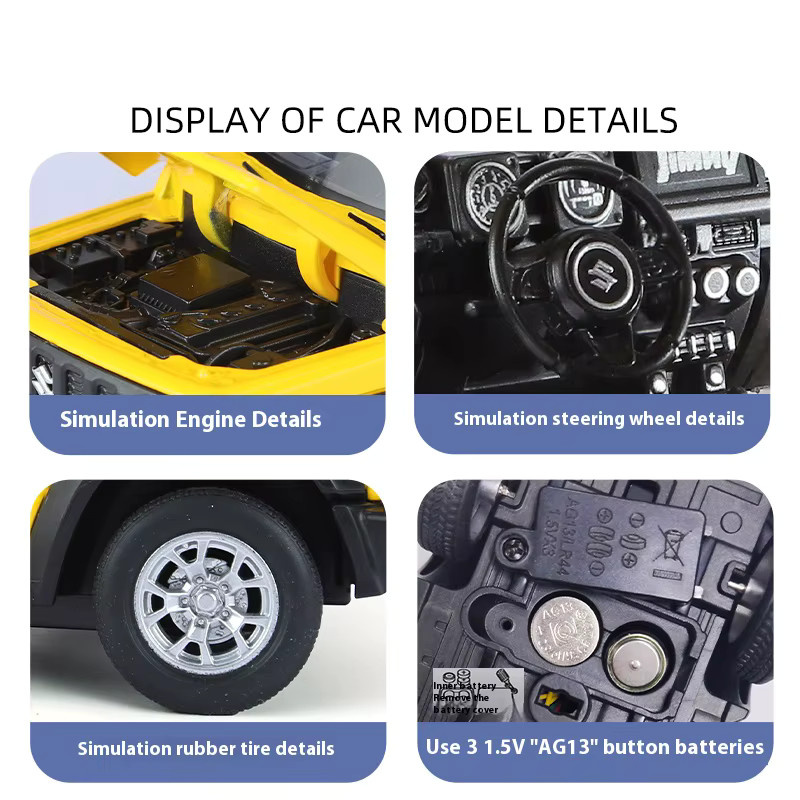 Maisto Suzuki Jimny, Automobil Modell, 1:24, Metall, Schwarz - Bild 3