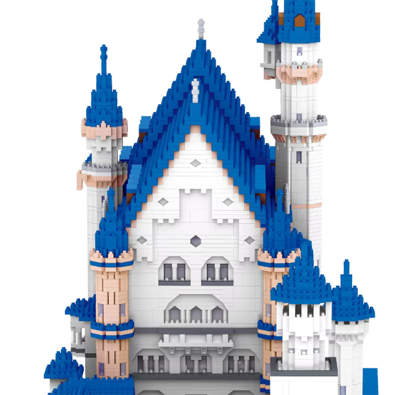 KNEW BUILT Swan Stone Castle, Micro Mini Bricks, Architektur Spielzeug Kits - Bild 3