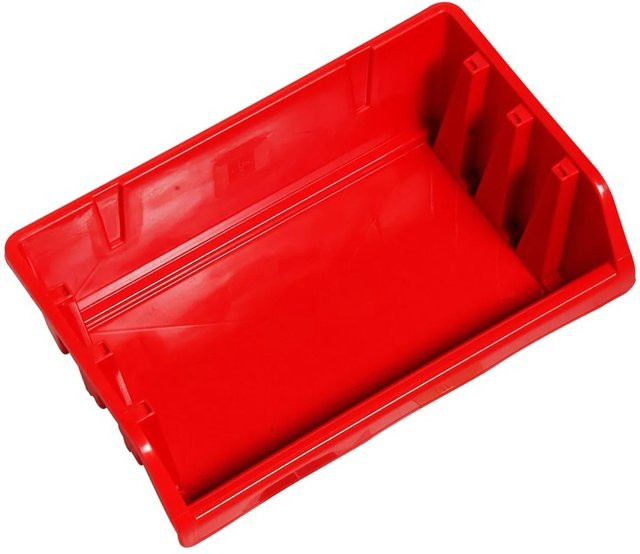 LUX-TOOLS Lagersichtbox Rot Größe 5 aus Kunststoff für die Wandmontage - Bild 1