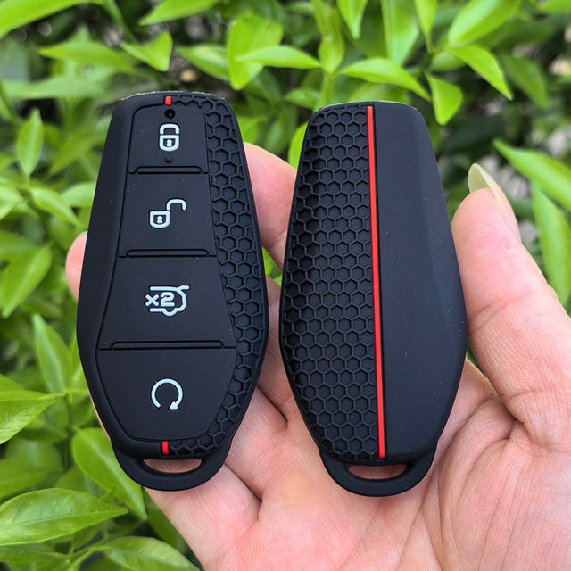 Silikon Autoschlüssel-Hülle für BYD Atto 3, Han, Dolphin, Song Pro Max, Tang, DM Yuan, E2 und Qin PLUS in Schwarz - Bild 1