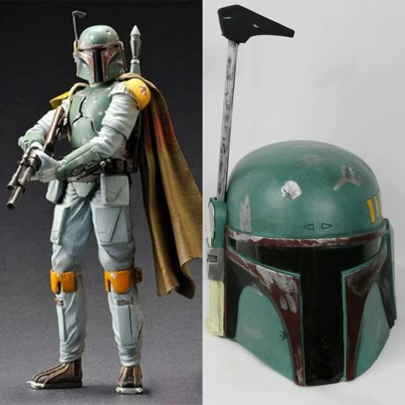 Star Wars Helm Meister Yoda Maske Mandalorianer Helm Boba Fett Latex Kapuze - Bild 3