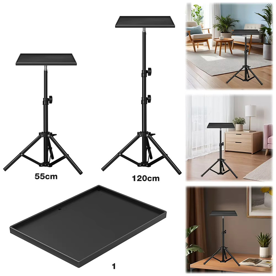 Shunmaii Projektor-Tablett in Schwarz mit 1/4-Zoll-Gewinde, höhenverstellbarer Stativhalterung und Standfuß - Bild 2