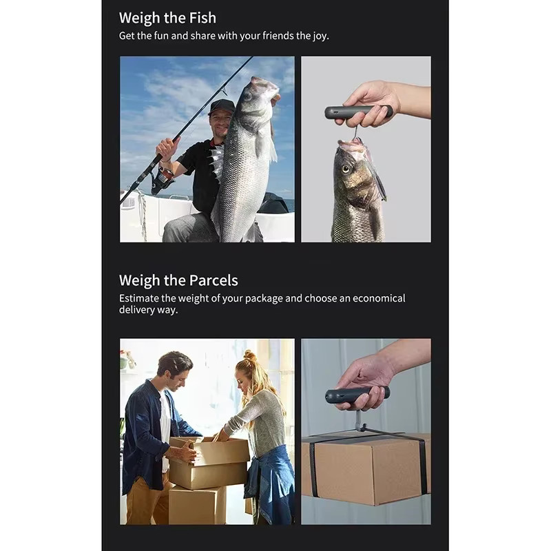 Jimihome Tragbare Digitale Gepäckwaage mit Typ-C-Anschluss und Digitalanzeige, wiederaufladbar, bis 30 kg, Farbe: Kunststoff - Bild 5