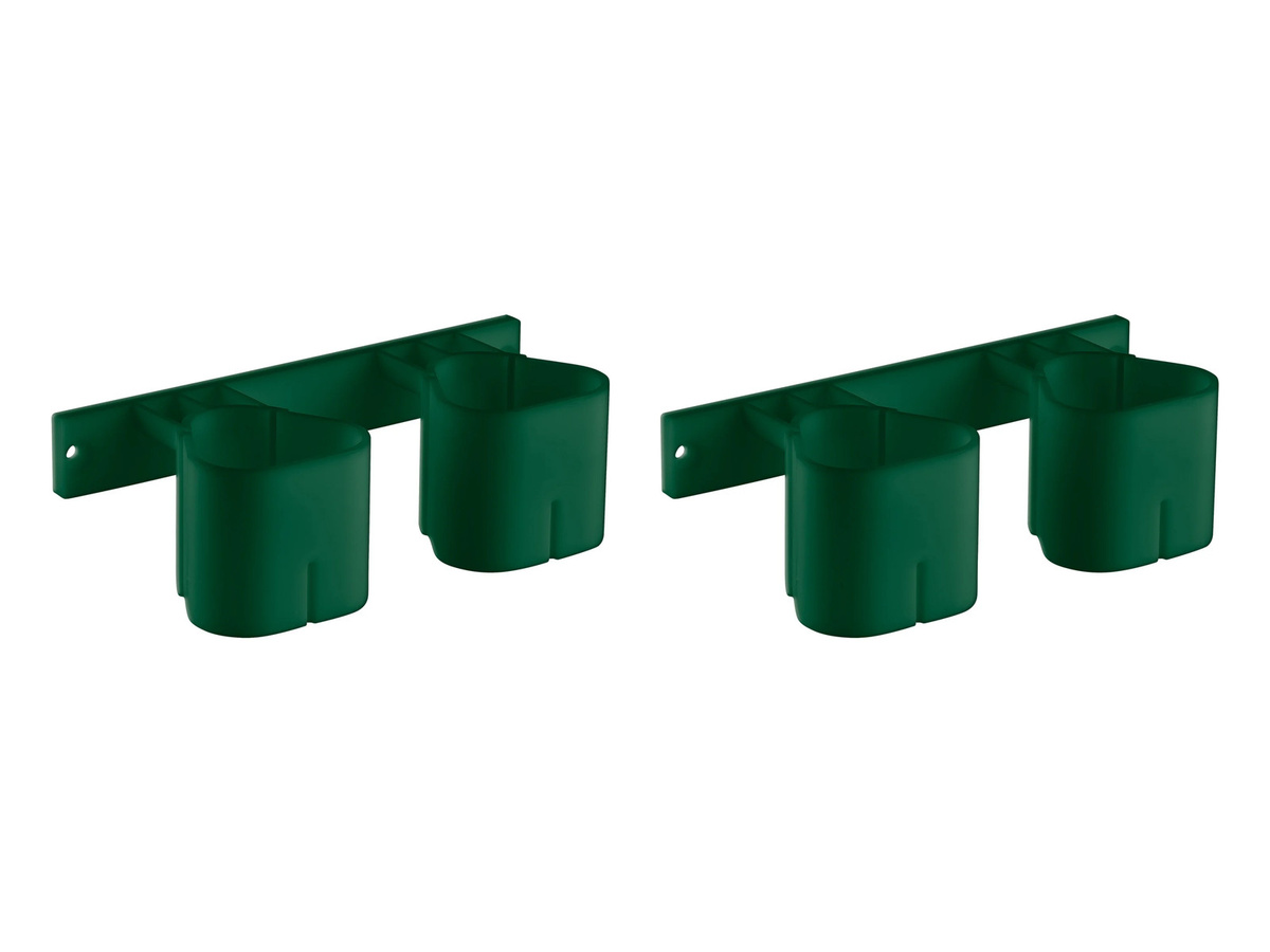 Parkside Wandhalter Set Doppelhalterung 2-teilig grün aus Kunststoff - Bild 3