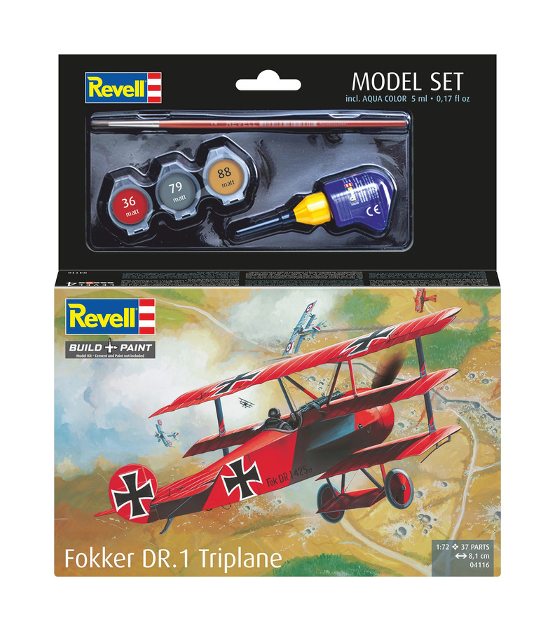 Revell Fokker DR.1 Triplane, Modellset, 1:72, ab 8 Jahren - Bild 4