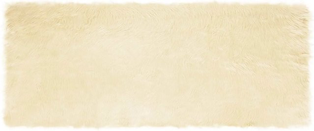 vidaXL Kunstschaffell Teppich Tafalla in Creme/Beige aus Polyester, B/L: 80 x 200 cm - Bild 1