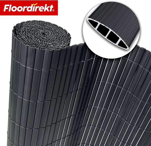 Floordirekt PVC-Sichtschutzzaun in Grau Anthrazit blickdicht - Bild 1