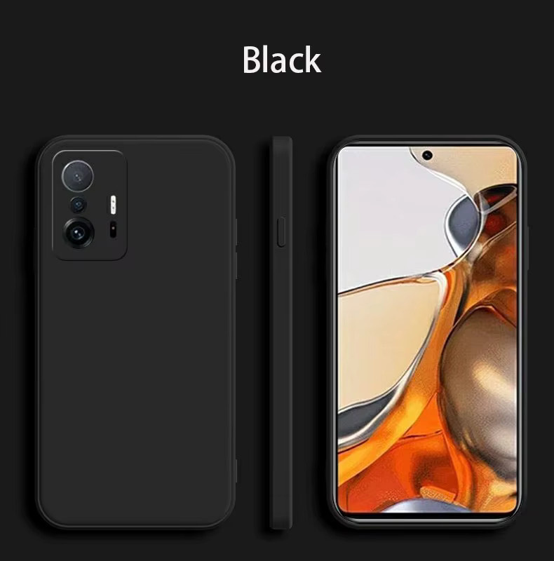 Silikon Schutzhülle mit Flüssigkeitseffekt für Xiaomi Mi 11T und Xiaomi 11T Pro 5G in Schwarz - Bild 2
