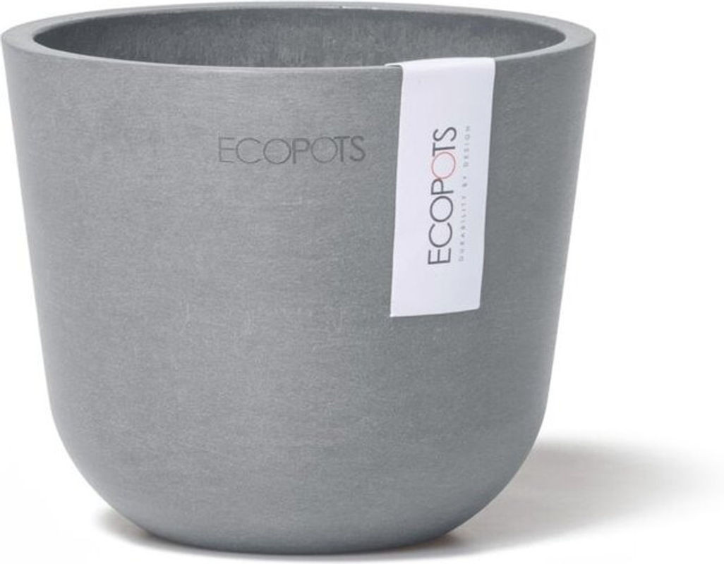 Ecopots Oslo Mini 11,5 Blumentopf in Grau aus Kunststoff für Innen- und Außenbereich, Durchmesser: 11,4 cm, Höhe: 9,5 cm - Bild 1