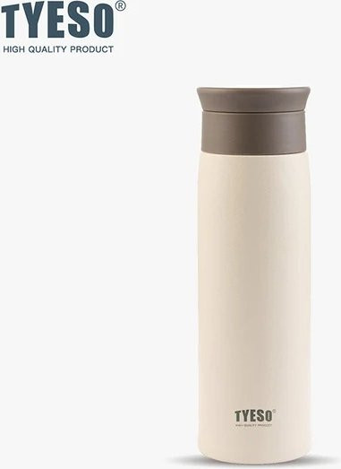 Tyeso Thermoskanne aus Edelstahl in Beige mit 500 ml Volumen und mattem Design - Bild 1