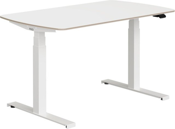 Schreibtisch PAIDI E-LION höhenverstellbar mit Elektromotor in Weiß, B/T/H: 130 x 62 x 75 cm