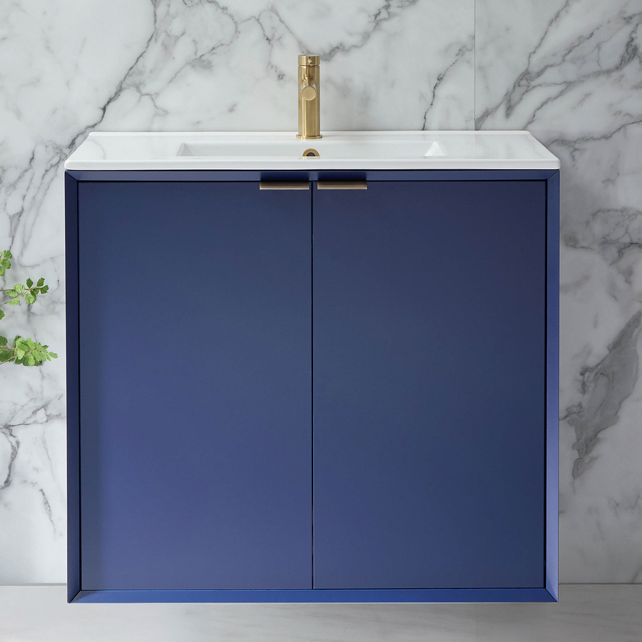Hudson Reed Waschbecken mit hängendem Waschtischunterschrank Edge, Breite: 81 cm - Bild 1