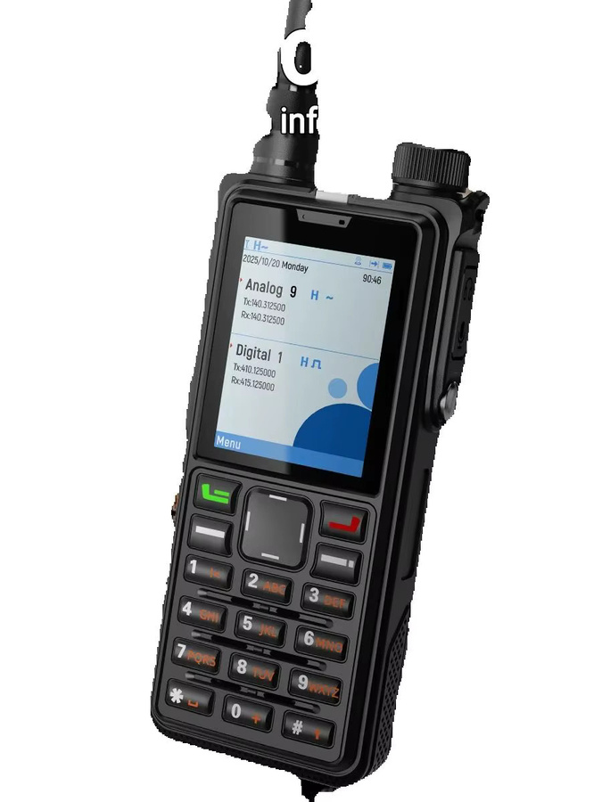 ABBREE AR-880 DMR Digitales Walkie-Talkie in Schwarz, 10W IP67 Wasserdicht, Dual-Modus Analog Dual-Band mit AES256, SMS und VOX - Bild 7