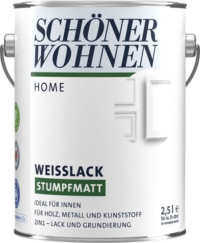 Schöner Wohnen Weißlack stumpfmatt in Weiß auf Wasserbasis - Bild 1